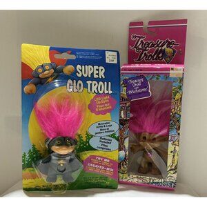 Super Glow Troll & Treasure Troll Combo Pack! Rare , Factory sealed